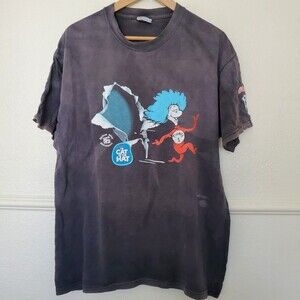 Cat in the Hat T Shirt L Mens Vintage Pop Tarts Movie Promo Front And Back Prnt